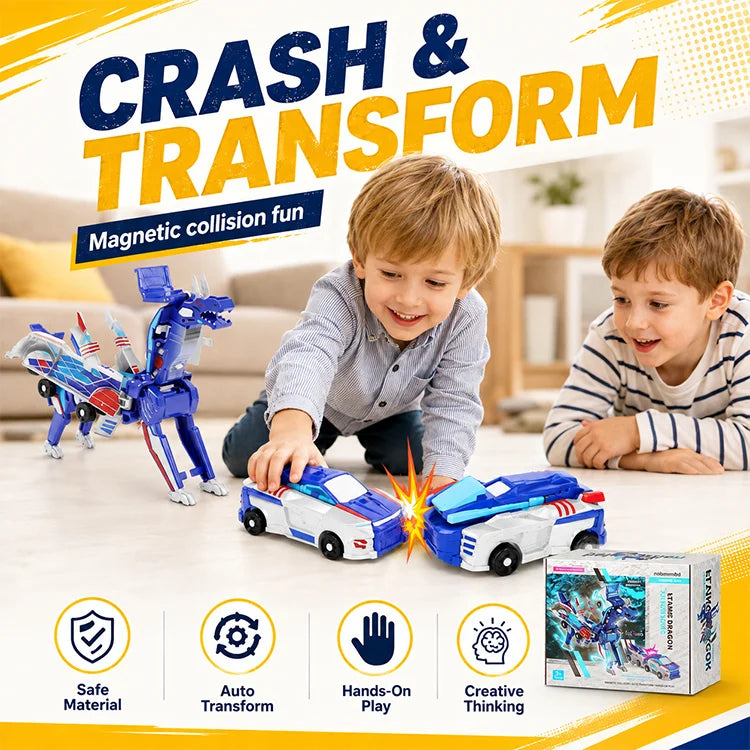 2-in-1 Magnetic Crash-Transforming Cars