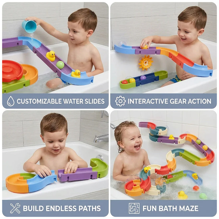 DIY Bath Water Slide Track Set