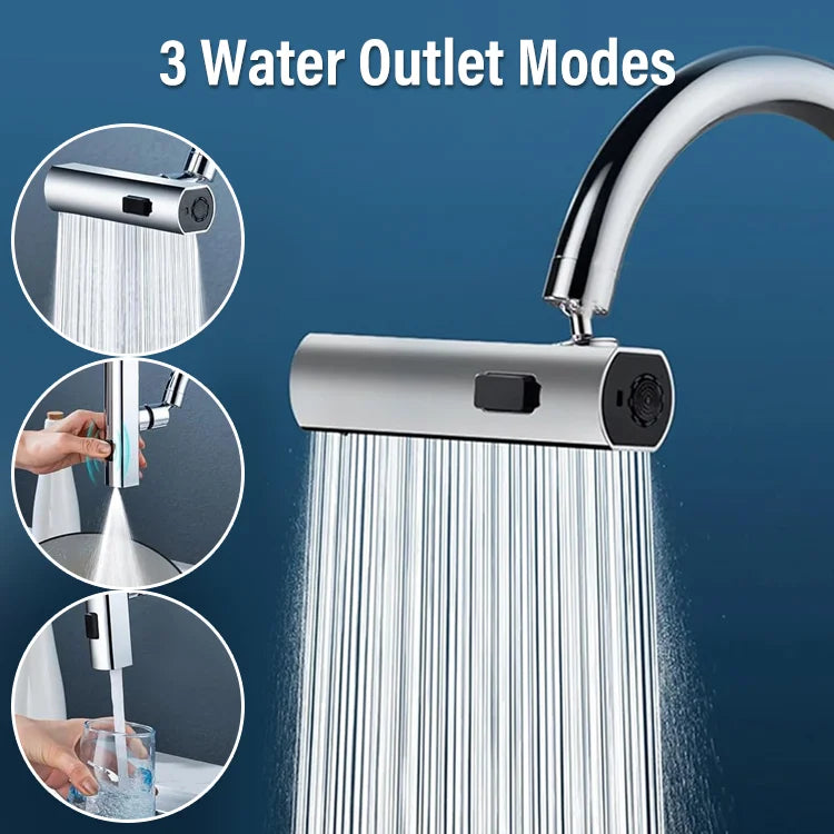 3-in-1 360° Rotating Kitchen Faucet Spray Head