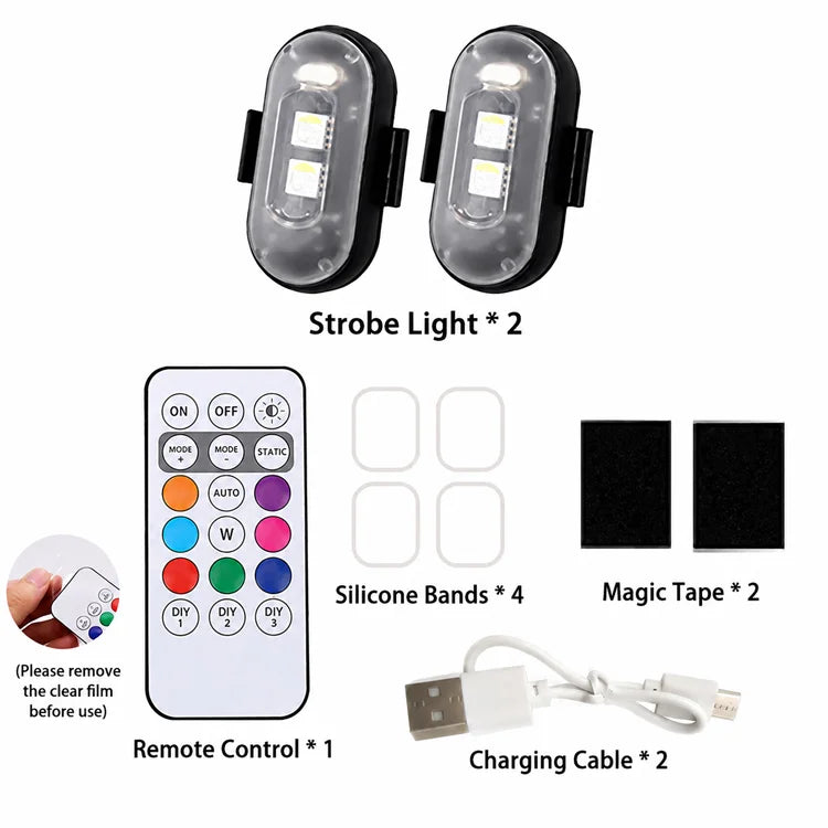 RemoteGlow™ Wireless Rechargeable LED Safety Lights