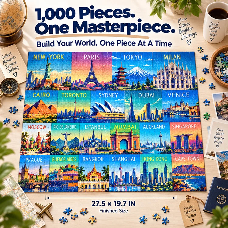 World Travel Landmarks 24-Day Puzzle Adventure