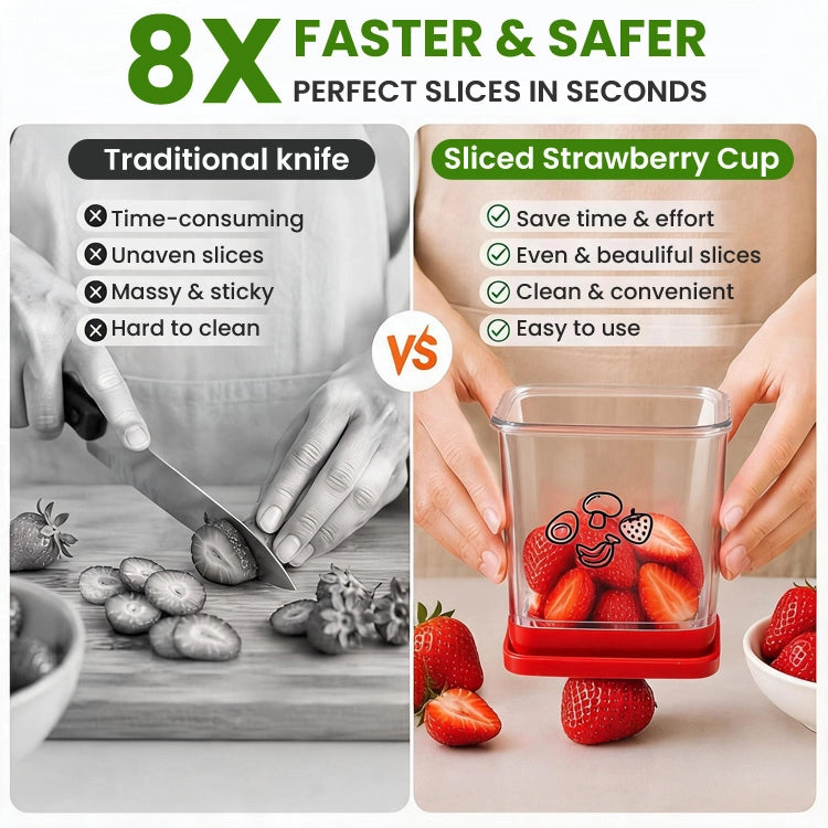 One-Press Fruit Slicer & Prep Cup