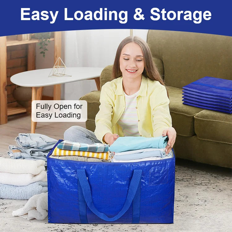 Heavy-Duty Extra Large Storage Moving Bags with Zipper & Handles