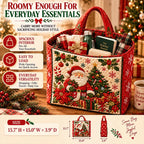 Quilted Christmas Tote Bag – Festive Holiday Carryall