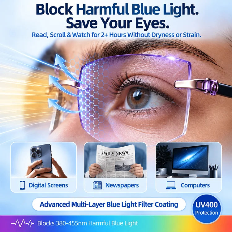Automatic-Focus Near & Far Glasses – Blue-Light Filtering Everyday Readers