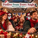 Christmas Car Headrest Cover – Stretch-Fit Holiday Seat Decor