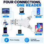 4-in-1 OTG Card Reader – SD & Micro SD for Phones, Tablets & Computers
