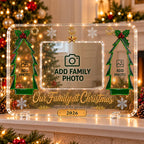 Our Family at Christmas Acrylic Photo Keepsake Frame