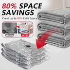 Cordless Vacuum Compression Bags with Electric Pump - Save Up to 80% Space in Seconds