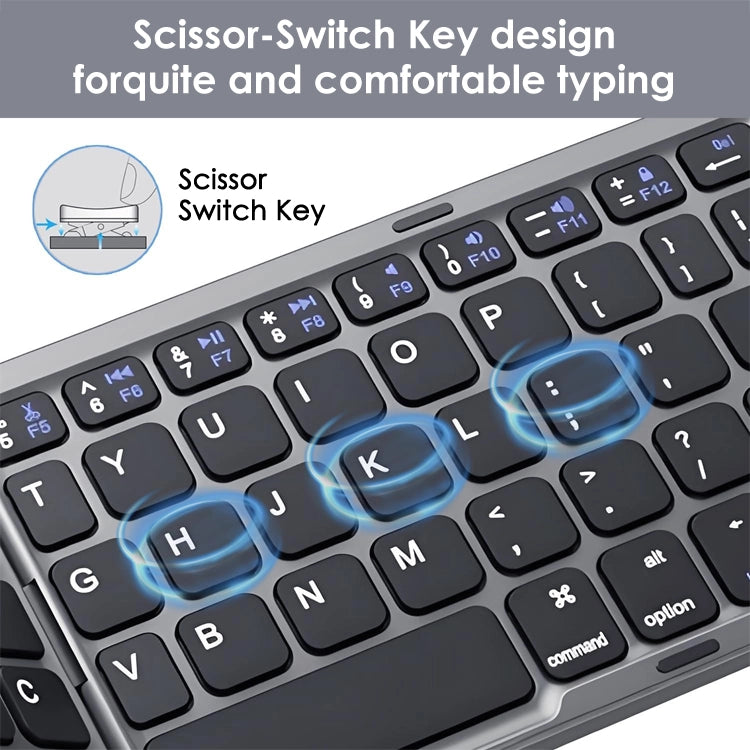 Tri-Fold Bluetooth Keyboard with Touchpad — Full Typing Anywhere