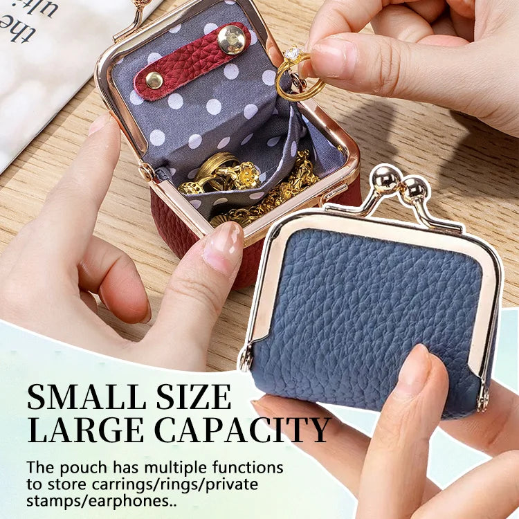 🔥 Genuine Leather Mini Jewelry Box – Travel-Ready & Tangle-Free
