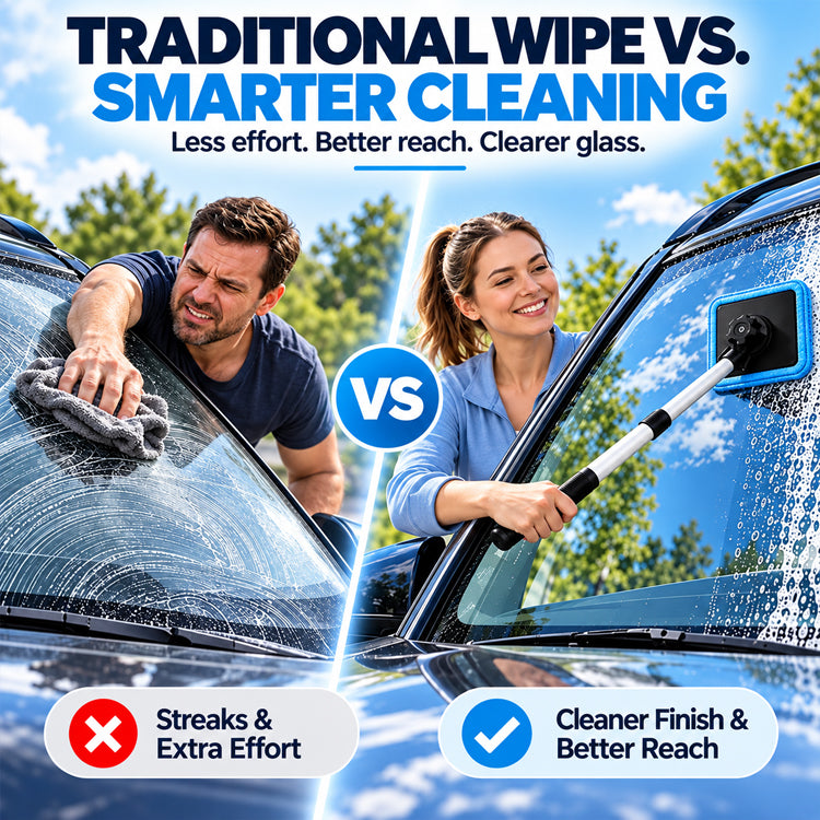 Dual-Sided Magnetic Windshield Cleaner – Inside & Outside Glass Cleaning Kit