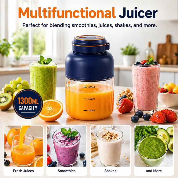 Portable USB Rechargeable Juicer Cup — Fresh Juice Anywhere, Anytime