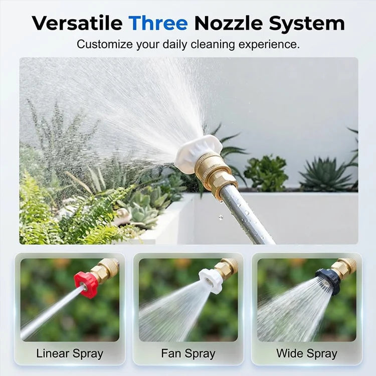 3-Nozzle High-Pressure Washer Wand for Garden Hose