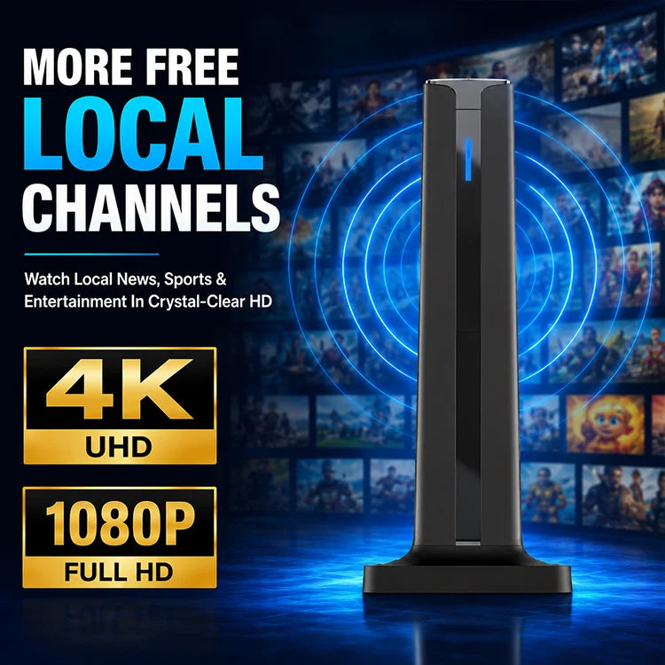 Digital TV Antenna For Smart TV – Indoor HDTV Antenna With 360° Signal Reception