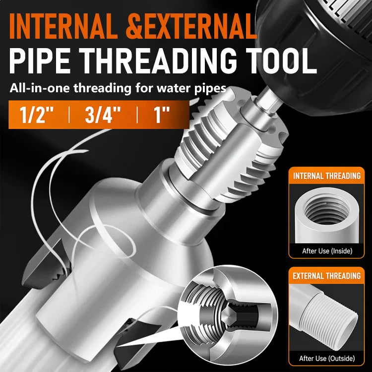 All-in-One Pipe Threading Kit — 3 Sizes for Any Job