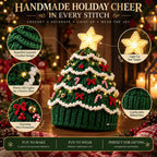 DIY Light-Up Christmas Tree Crochet Hat Kit – Handmade Holiday Craft & Party Hat