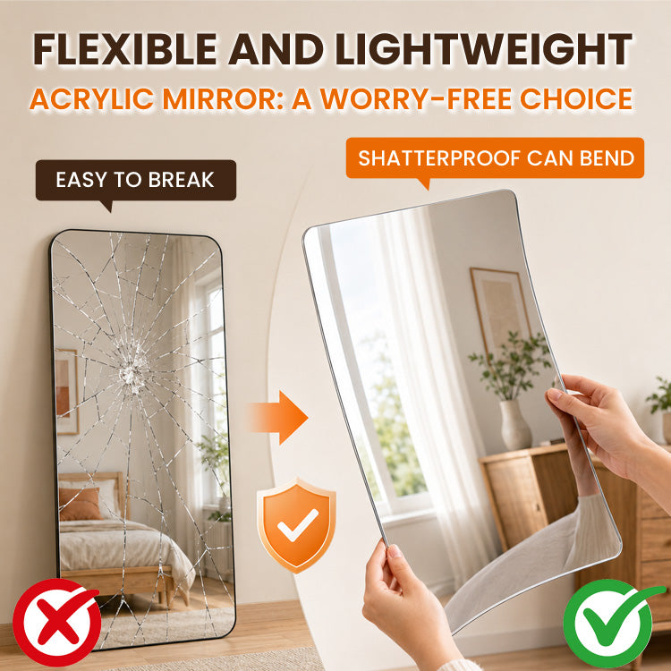Acrylic Adhesive Mirror Tiles – Shatter-Resistant Modular Wall Mirrors