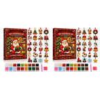 24-Piece Christmas DIY Diamond Art Ornament Kit – Sparkling Holiday Craft Set