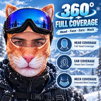 3D Animal Face Winter Balaclava – Full-Coverage Ski Mask