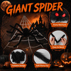 Giant Posable Spider & Web Halloween Decoration