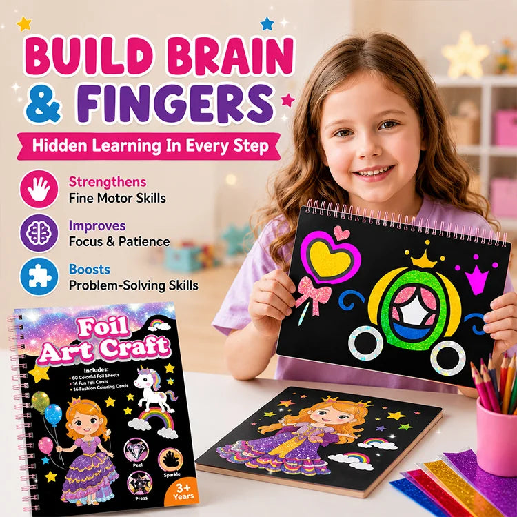 Foil Art Craft Book For Kids