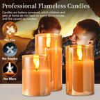 LumiFlick - Flameless LED Candles (3-Piece Set with Remote)