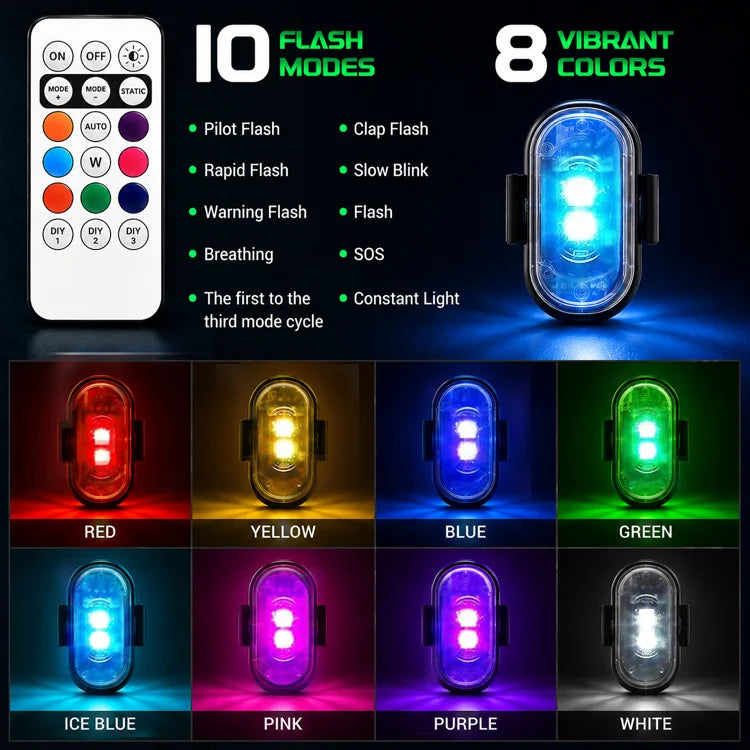 RemoteGlow™ Wireless Rechargeable LED Safety Lights