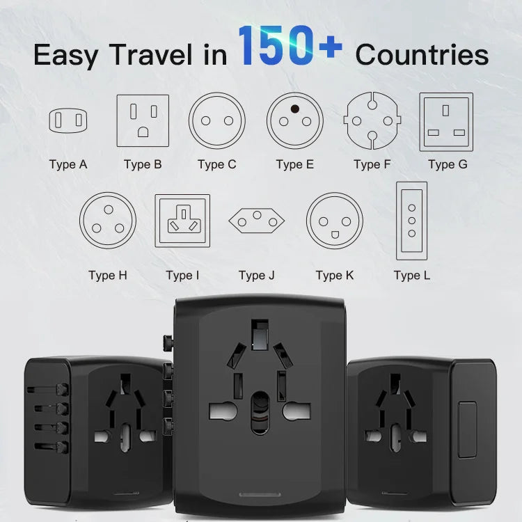 5-Port Universal Travel Adapter For 150+ Countries