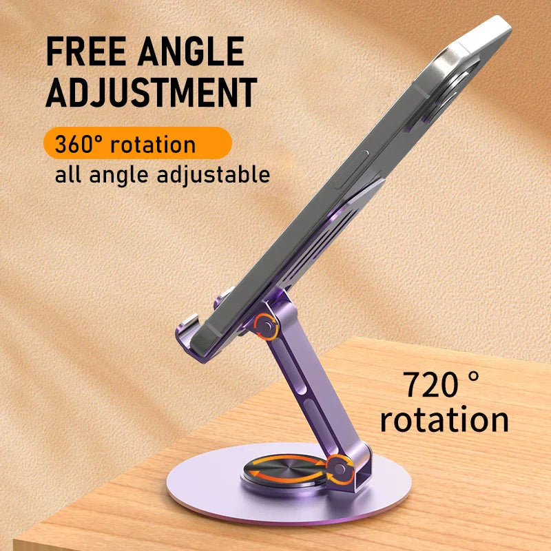360° Adjustable Metal Phone Stand – Stable, Foldable & Hands-Free