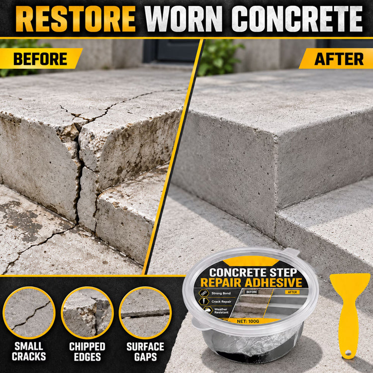 Concrete Step Repair Adhesive – Heavy-Duty Crack & Chip Repair Compound