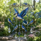 🐦🎐Last Day 50% OFF - 🐦🎐Crystal Bird Wind Chime – Colorful Garden Hanging Decor