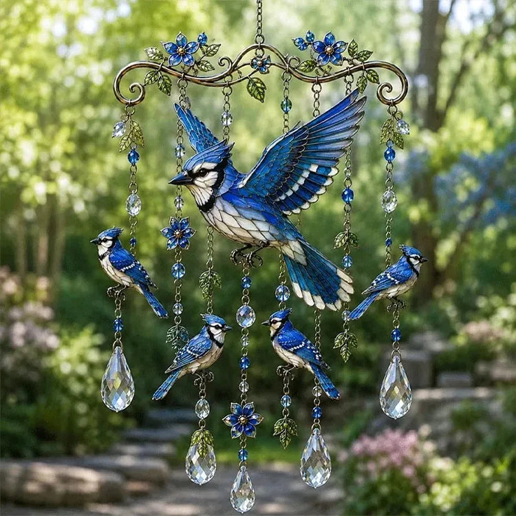 🐦🎐Last Day 50% OFF - 🐦🎐Crystal Bird Wind Chime – Colorful Garden Hanging Decor