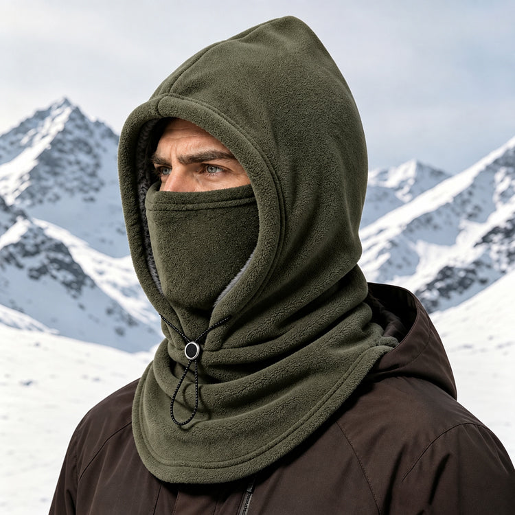 3-in-1 Fleece Hooded Face & Neck Warmer – Adjustable Cold-Weather Cover