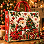 Quilted Christmas Tote Bag – Festive Holiday Carryall