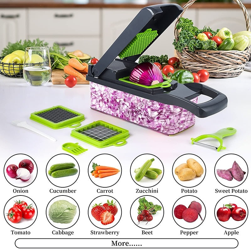 16-in-1 Safe Grip Vegetable Chopper