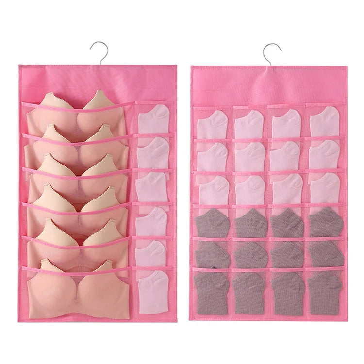 Hanging Underwear Organizer — One Pocket Per Item, No More Mess