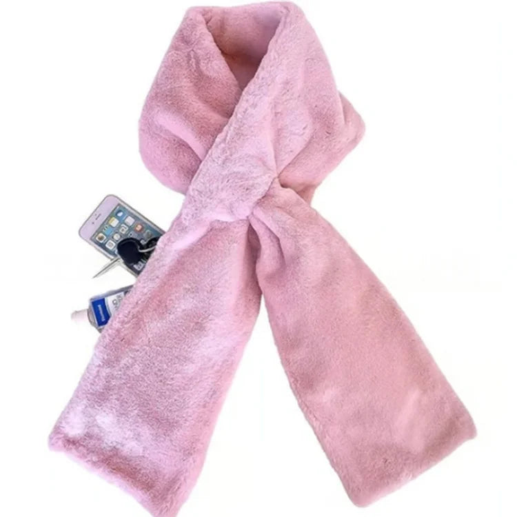 Hidden Pocket Winter Scarf – Ultra-Soft Warmth with Secure Zipper Storage
