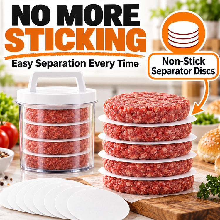5-Layer Stackable Burger Patty Maker Press – Prep, Stack & Store