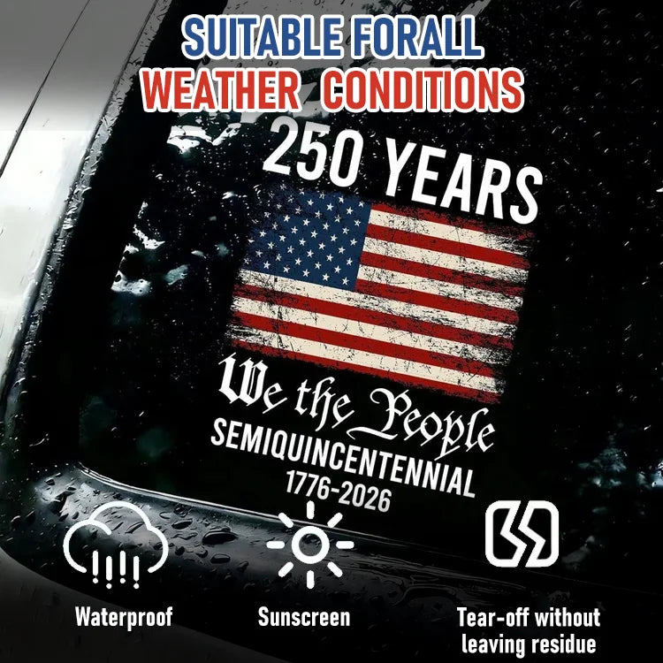America 250th Anniversary Patriotic Car Decal (1776–2026 Edition)