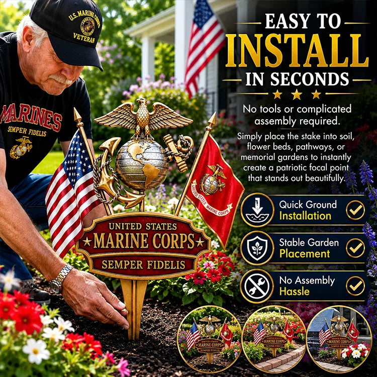 U.S. Military Branch Tribute Garden Stake