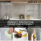Metallic Peel & Stick Kitchen Wallpaper – Oil & Water Resistant (2 Rolls)