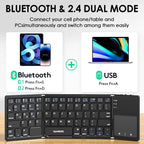 Tri-Fold Bluetooth Keyboard with Touchpad — Full Typing Anywhere