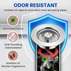 3-in-1 Stainless Steel Kitchen Sink Drain Strainer & Stopper