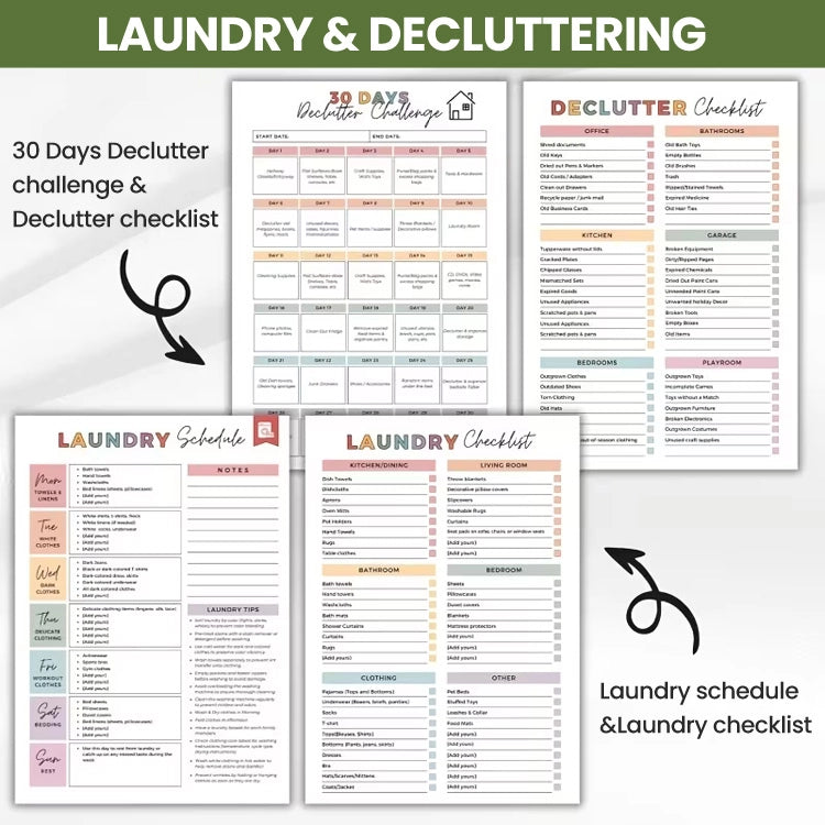 ADHD-Friendly Cleaning Planner – Home Organization & Daily Cleaning Checklist
