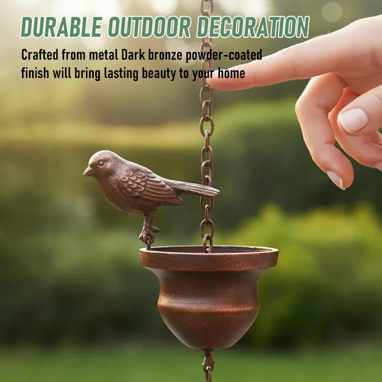 HummingBird Rain Chain — Turn Rain Into a Calming Garden Experience