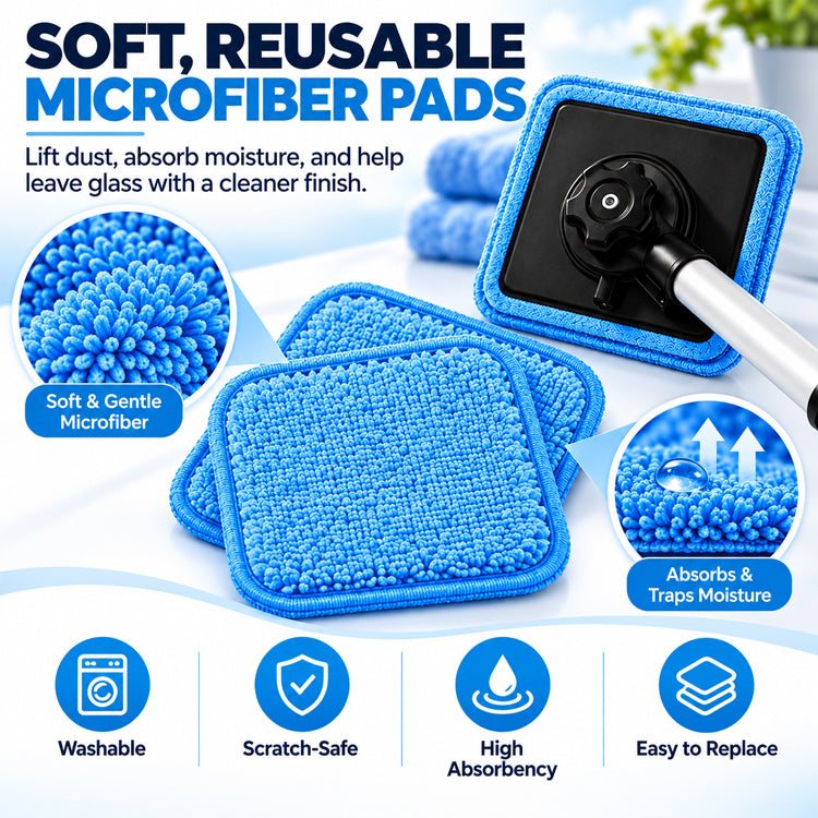 Dual-Sided Magnetic Windshield Cleaner – Inside & Outside Glass Cleaning Kit