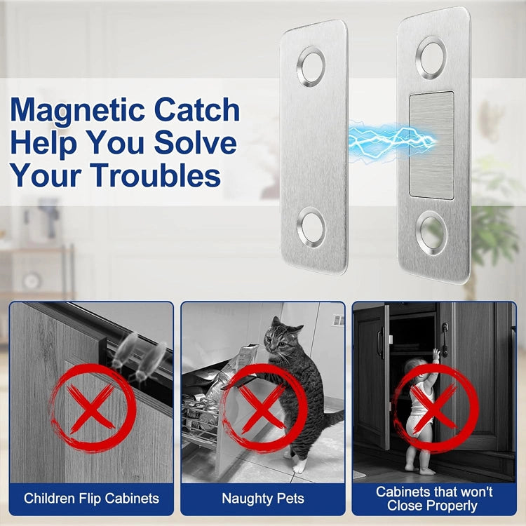 Ultra-Slim No-Drill Magnetic Cabinet Door Catch
