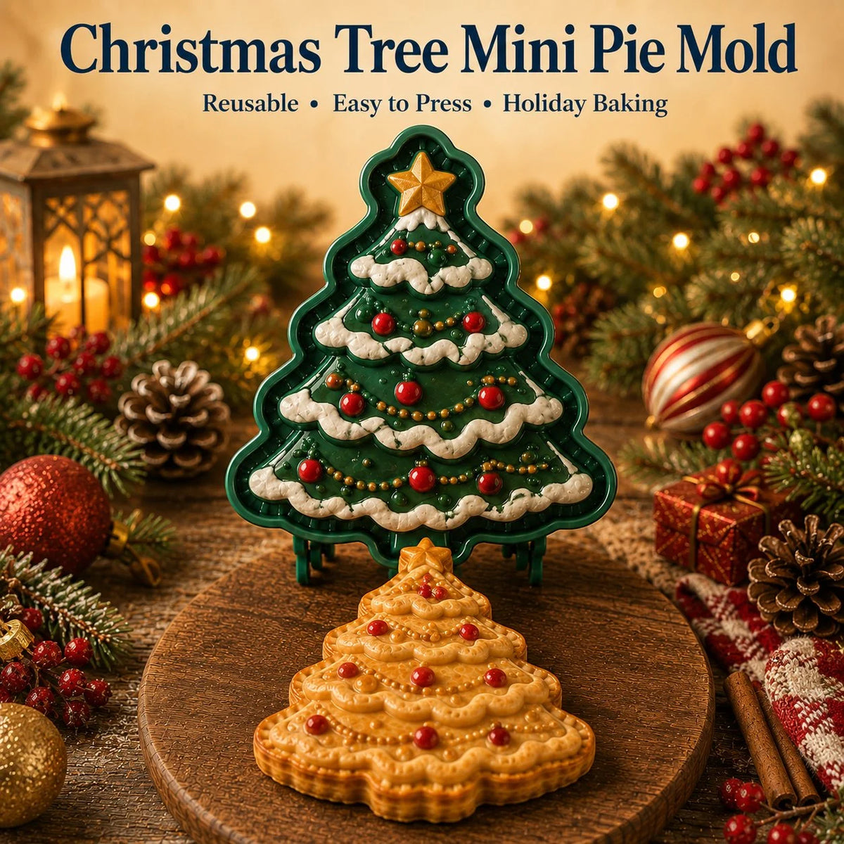 Christmas Cookie Mold – 3D Embossed Holiday Baking Press