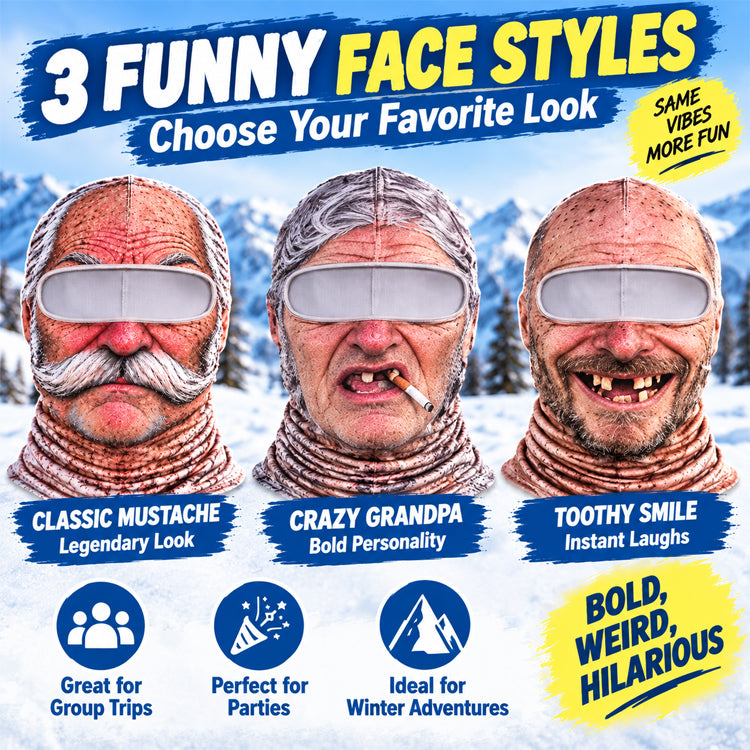 Funny Grandpa Face Balaclava